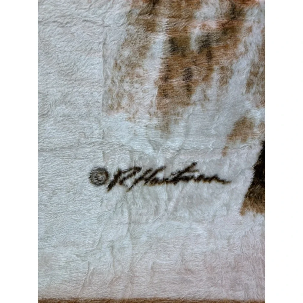 Biederlack Blanket Throw Labrador Retriever Lab 3 Dogs Double Sided 55 X 76